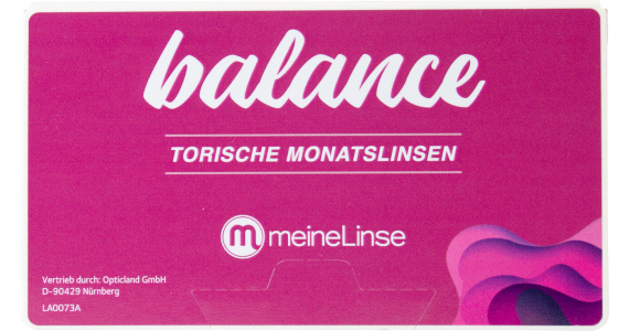 meineLinse balance torische Monatslinsen 6er